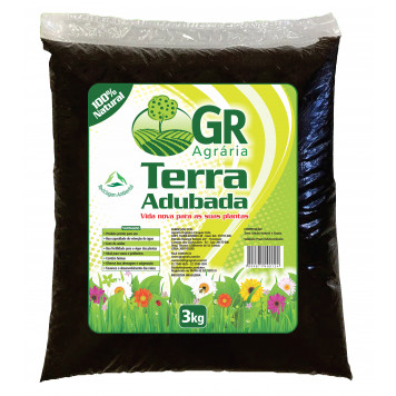 TERRA ADUBADA - 3KG - GR AGRÁRIA