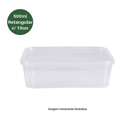 POTE RETANGULAR C/ LACRE PRAFESTA - 500ML - C/10