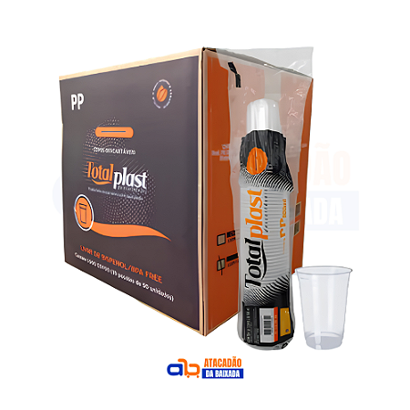 Caixa de Copo PP Transparente 200ml - Totalplast c/2.500 copos