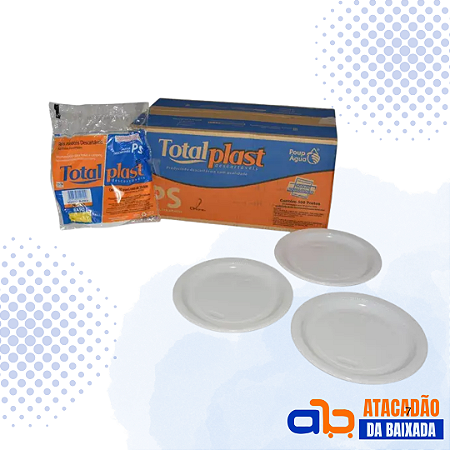 CAIXA DE PRATO 21CM - TOTALPLAST - 500 UNIDADES