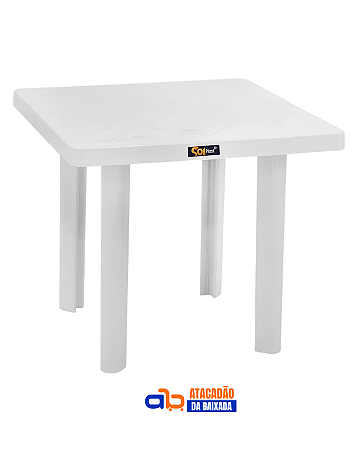 Mesa Francês Branca 80x80cm Solplast