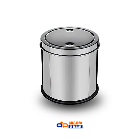Lixeira de Inox com Tampa Basculante 9 Litros - Napoles