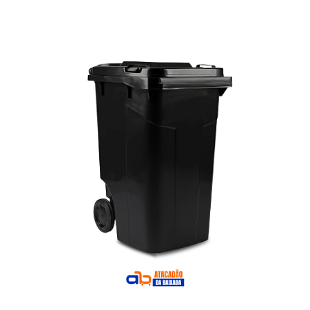 Contentor de Lixo Preto 240L - Usaplast