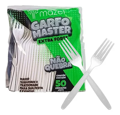 Garfo Master Extra Forte Branco - 50 unidades