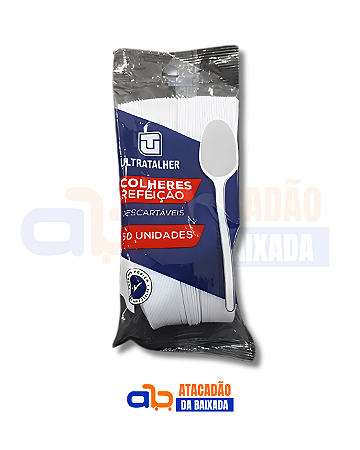 Colher Cristal Refeição Ultra - 50 Unidades