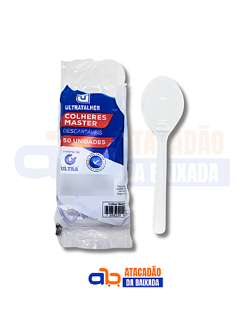 Colher Master Branco Ultra - 50 Unidades
