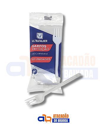 Garfo Cristal Refeição Ultra - 50 Unidade
