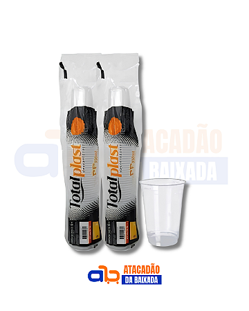 Copo Plástico Liso Totalplast 400ml - 50 Unidades