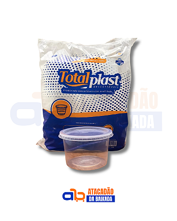 Kit Pote Redondo Totalplast 750ml - 24 Unidades