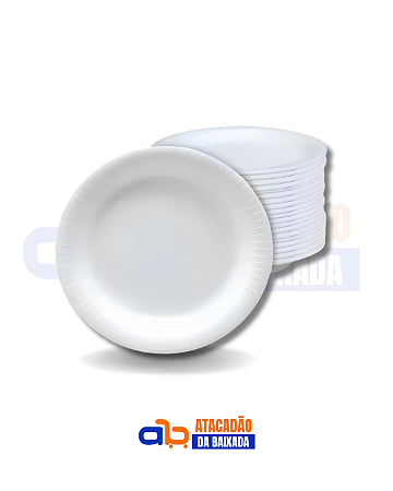 Prato Térmico Isopor Totalplast 21cm - 20 Unidades