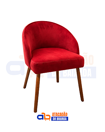 Poltrona Acolchoada Camurça Slim Arrais