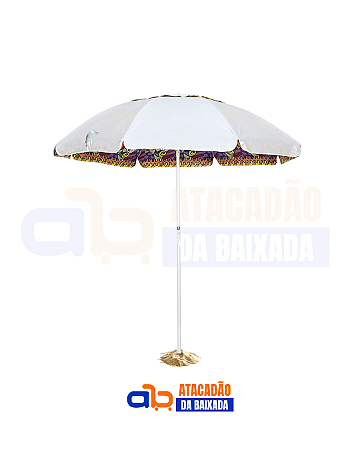 Guarda Sol Capri Poliester 2,40m Articulado Silver - Bel