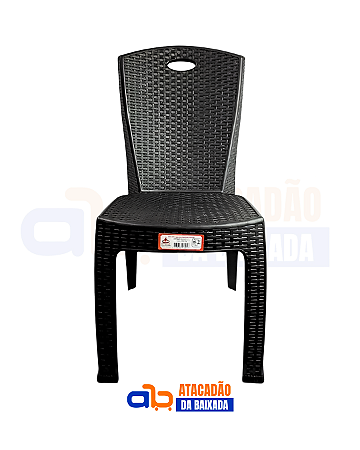 Cadeira Cairo Rattan Preta