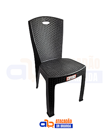 Cadeira Cairo Rattan Preta