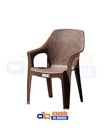 Poltrona Cairo Rattan - Marrom