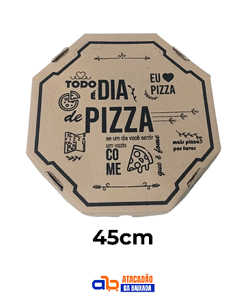Caixa para Pizza de 45cm - 25 unidades