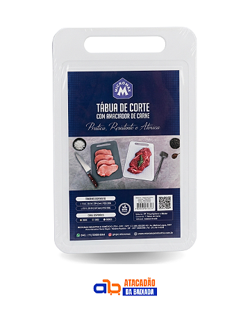 Tábua de Corte com Amaciador de Carne - Branca - Micromax