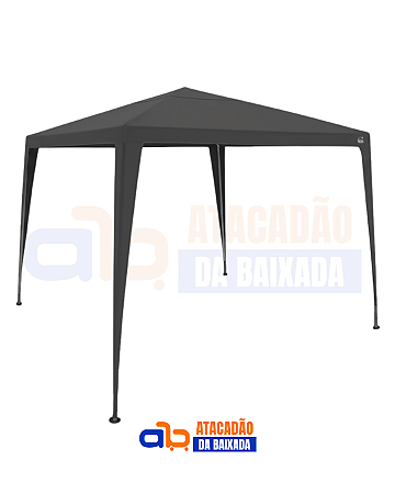 Tenda Gazebo 3x3m Polietileno Cinza - Bel