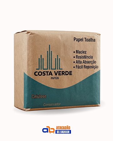Papel Toalha Interfolha Celulose 1 Pacote - Costa Verde