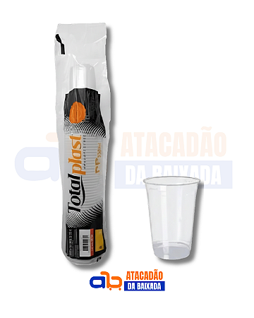 Copo Plástico 200ml PP Transparente - Totalplast - c/ 100 copos
