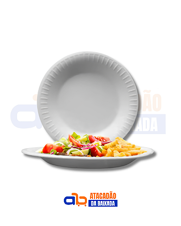 Prato Térmico Isopor 26cm Totalplast - c/ 20 Pratos