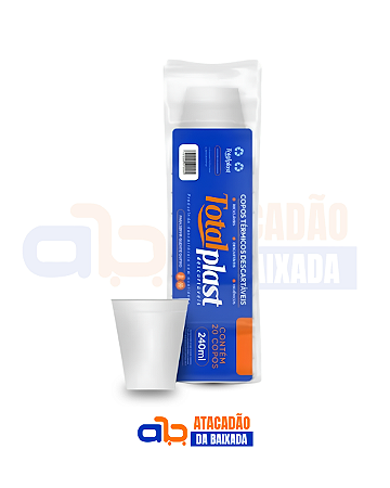 Copo Térmico 240ml em Isopor Totalplast - c/ 20 copos