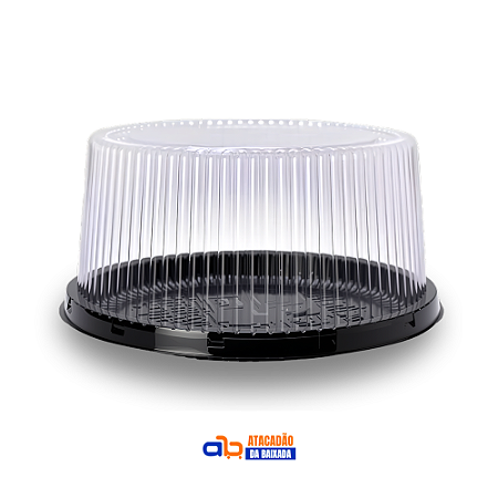 Embalagens para Bolo e Torta Pequena Alta PF-50A com Base Preta - Packform