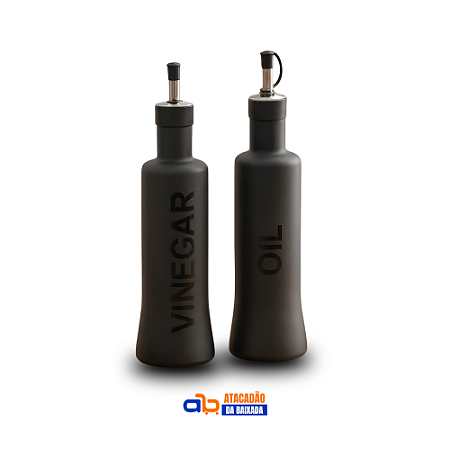 Galheteiro 2 Peças de Vidro Nero - Haüskraft