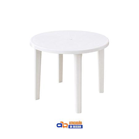 Mesa Tramontina Cassino Branca 89x89cm Desmontável