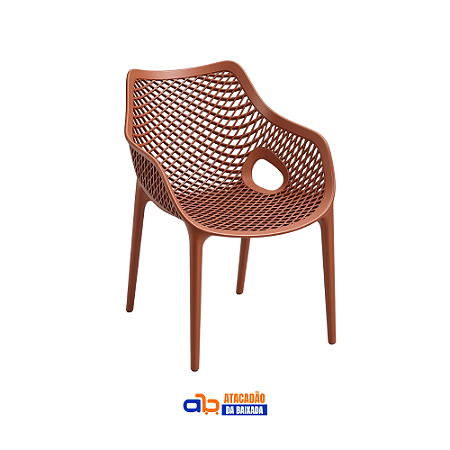 Poltrona Concha Viva Terracota 182kg Inovar - TopMil