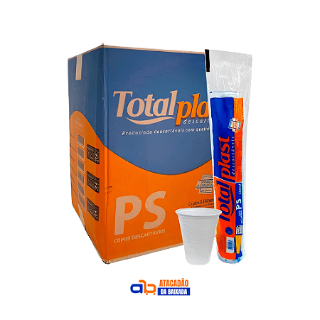 Caixa de Copo PS 200ml Branco - Totalplast c/2.500 copos