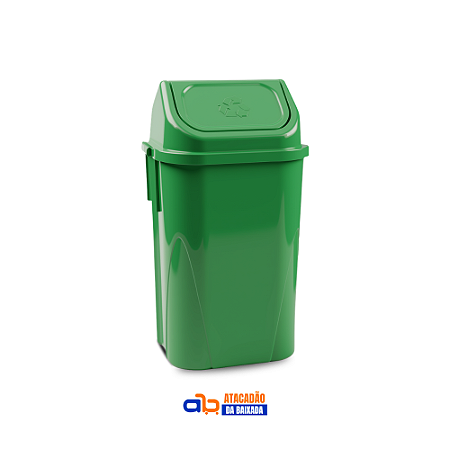 Lixeira Basculante 60L Verde - Usaplast