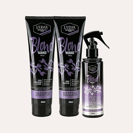 KIT MATIZADOR CAPILAR SHAMPOO, MÁSCARA, BB CREAM BLOND NUANCE LUDAX PROFESSIONAL
