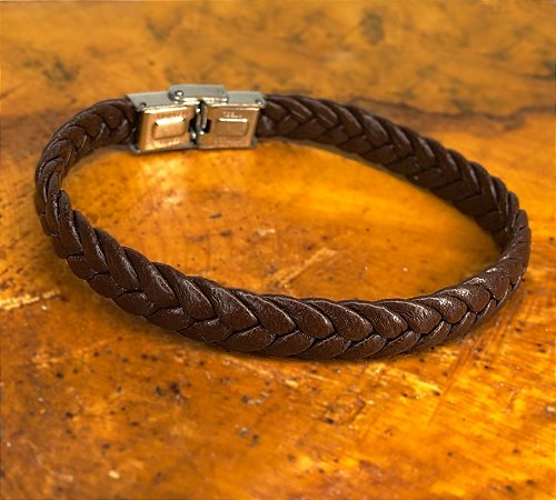 Pulseira Trança Social Marrom