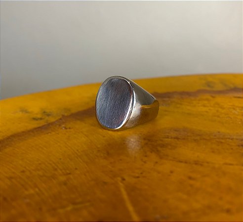 Anel Oval Escovado