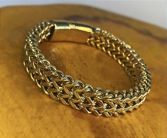 Pulseira Executiva Premium Dourada