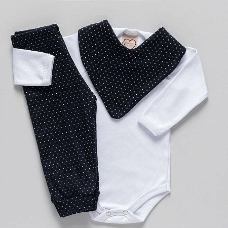 Conjunto com 3 Peças em Poá (Várias cores)