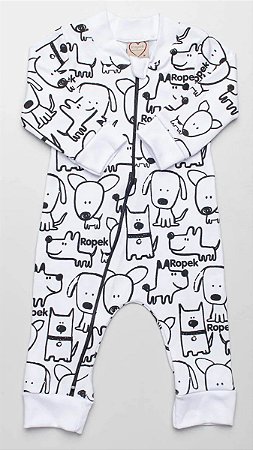 Macacão Bebê Suedine Pets