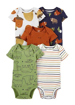 Kit Body Carter's 5 Peças Manga Curta