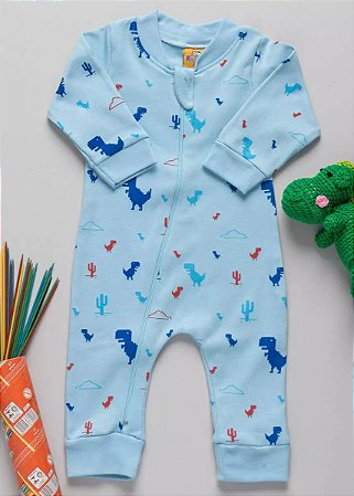 Macacão Bebê Suedine Dino