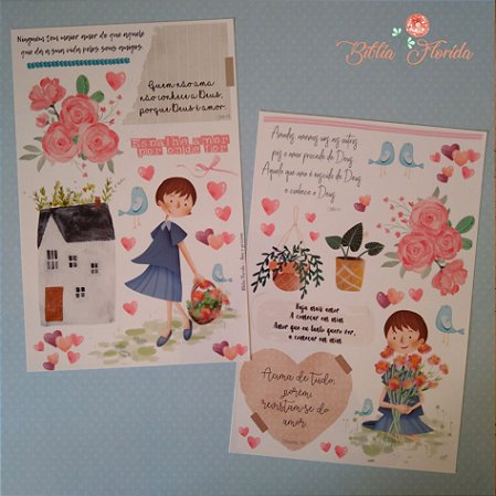 Adesivos Transparente para Bible Journaling - Ame o próximo