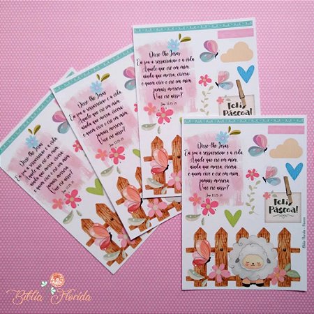 Adesivos Transparente para Bible Journaling - Páscoa
