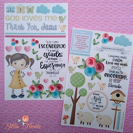 Adesivos Transparente para Bible Journaling - Lugar Secreto