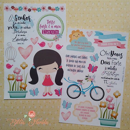 Adesivos Transparente para Bible Journaling - Torre Forte