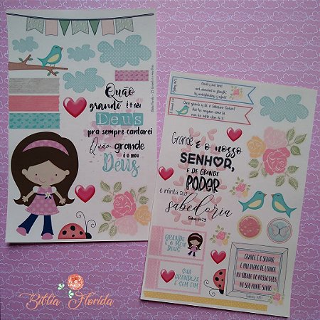 Adesivos Transparente para Bible Journaling - Grande é o meu Deus