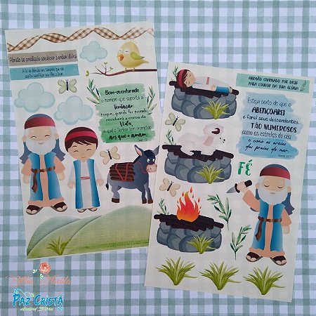 Adesivos Transparentes com devocional - Gênesis: Abraão e Isaque - Bible Journaling