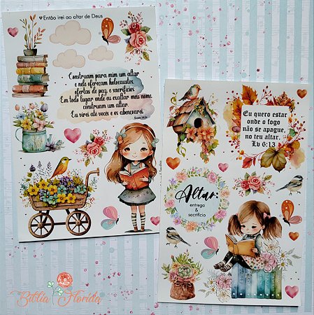 Adesivos Transparente para Bible Journaling - Altar: Entrega & Sacrifício