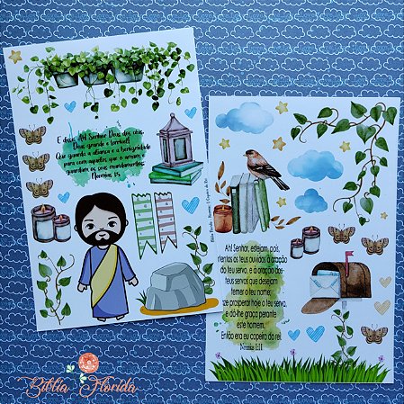 Adesivos transparente com devocional - Neemias: O COPEIRO DO REI - Bible Journaling