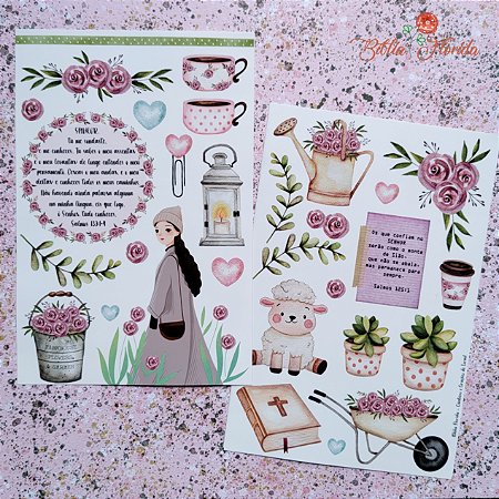 Adesivos Transparente com devocional - SALMOS: Cânticos e Orações de Israel - Bible Journaling