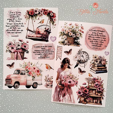 Adesivos Transparente com devocional - ECLESIASTES: Conselhos para os jovens - Bible Journaling